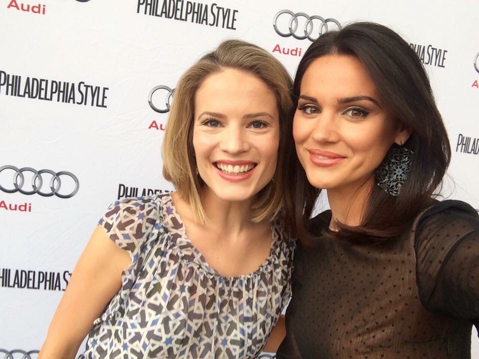 Nicole Brewer smiles alongside friend and former CBS anchor Erika von Tiehl