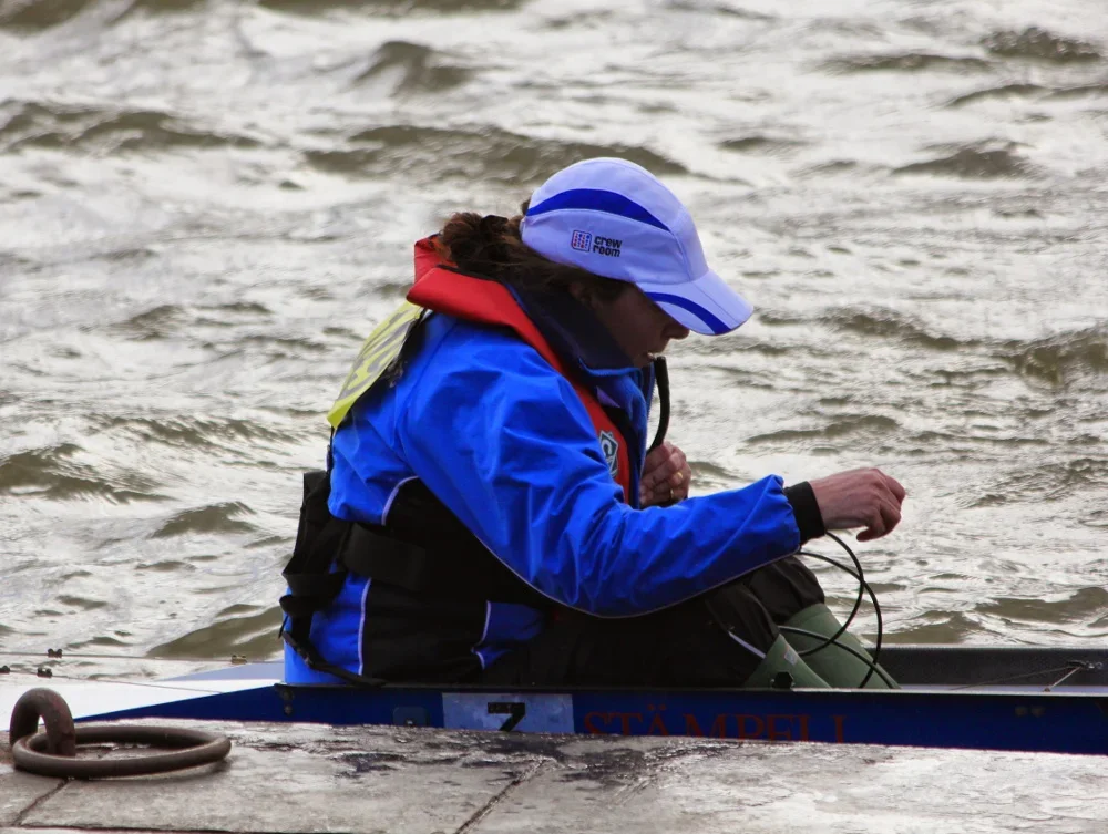 a sons cox in a boat