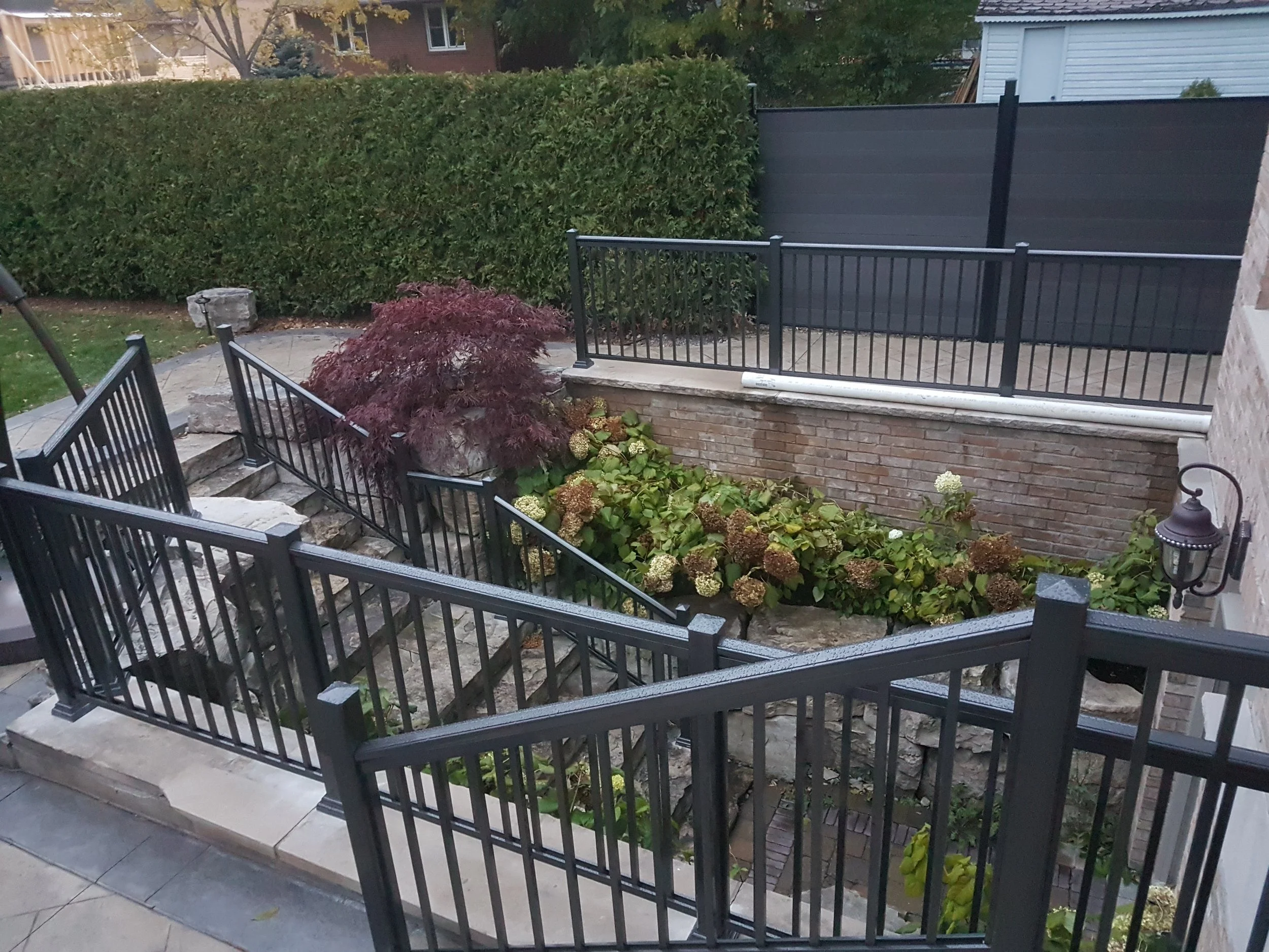 Custom Gun Metal (Pewter) Aluminum Railings & Composite Fence