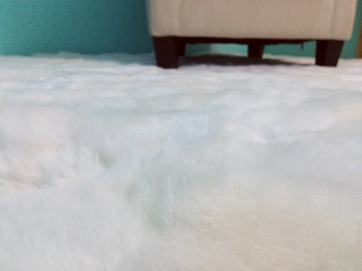 Hua Alpaca rug, fur rug in Pearl White