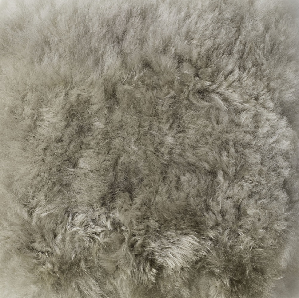 Alpaca Fur Rug Chestnut Cubes Rectangular 36 x 48 - Design 05