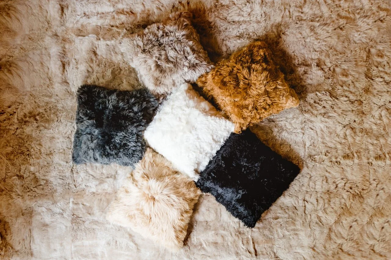 Suri Alpaca fur pillows 