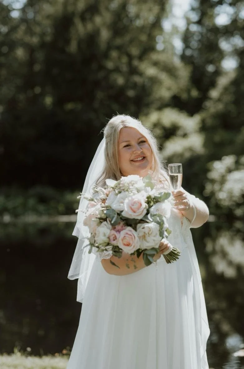 Emily and Jake's Natural Waterside Wedding and Bumble Romance