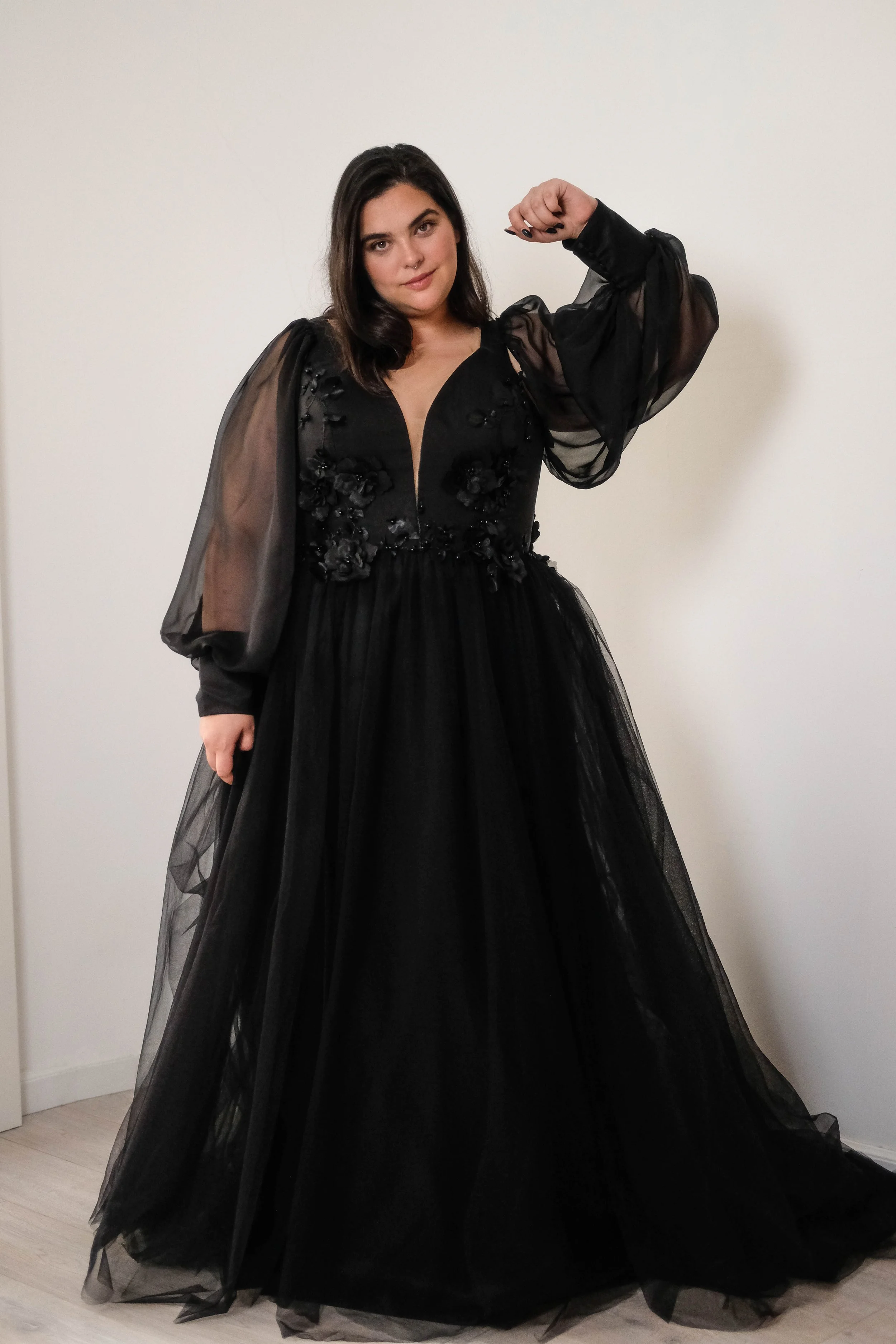 Black plus size wedding dresses UK - near London and Brighton, based in Surrey