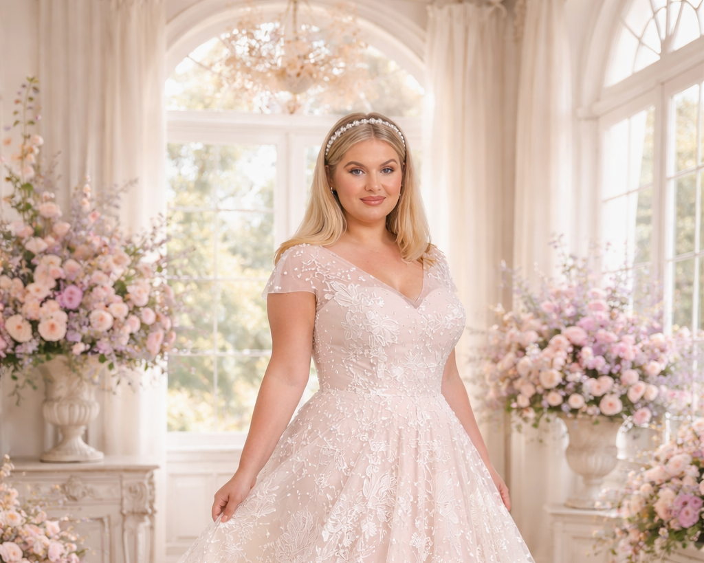 rose gold plus size wedding dress Colorful Wedding Dress, Ombre Wedding Gown, Non Traditional Wedding Dress, Bridal Couture Tulle Gown, Champagne Dress, Photoshoot, Ruffle XL main image 1