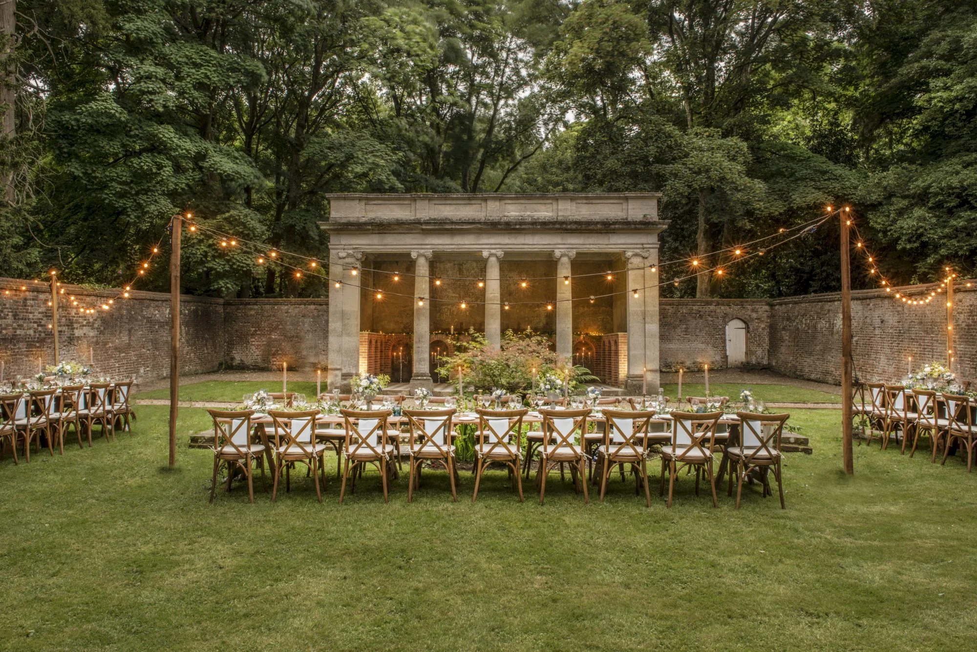Roman Temple Outdoor Ceremony Garden at Wotton HousePhoto credit ‘trulyquirkyweddingvenues.com’