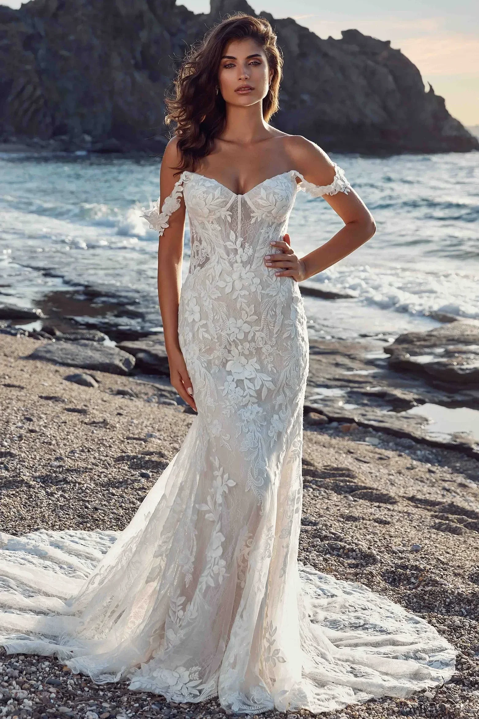 Amora wedding dress by Eddy K, Surrey lace wedding dresses