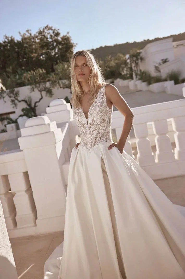 Leanne by Modeca Lux - basque waist wedding dresses in Surrey and London