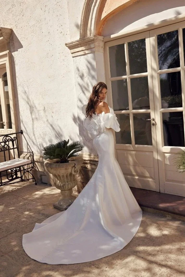 Milanka by Modeca - mikado wedding dresses Surrey and London, fitted mermaid wedding dresses
