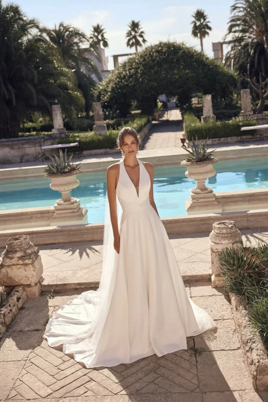 Milora I Modeca Halterneck Wedding Dress I Best Destination Wedding Dresses
