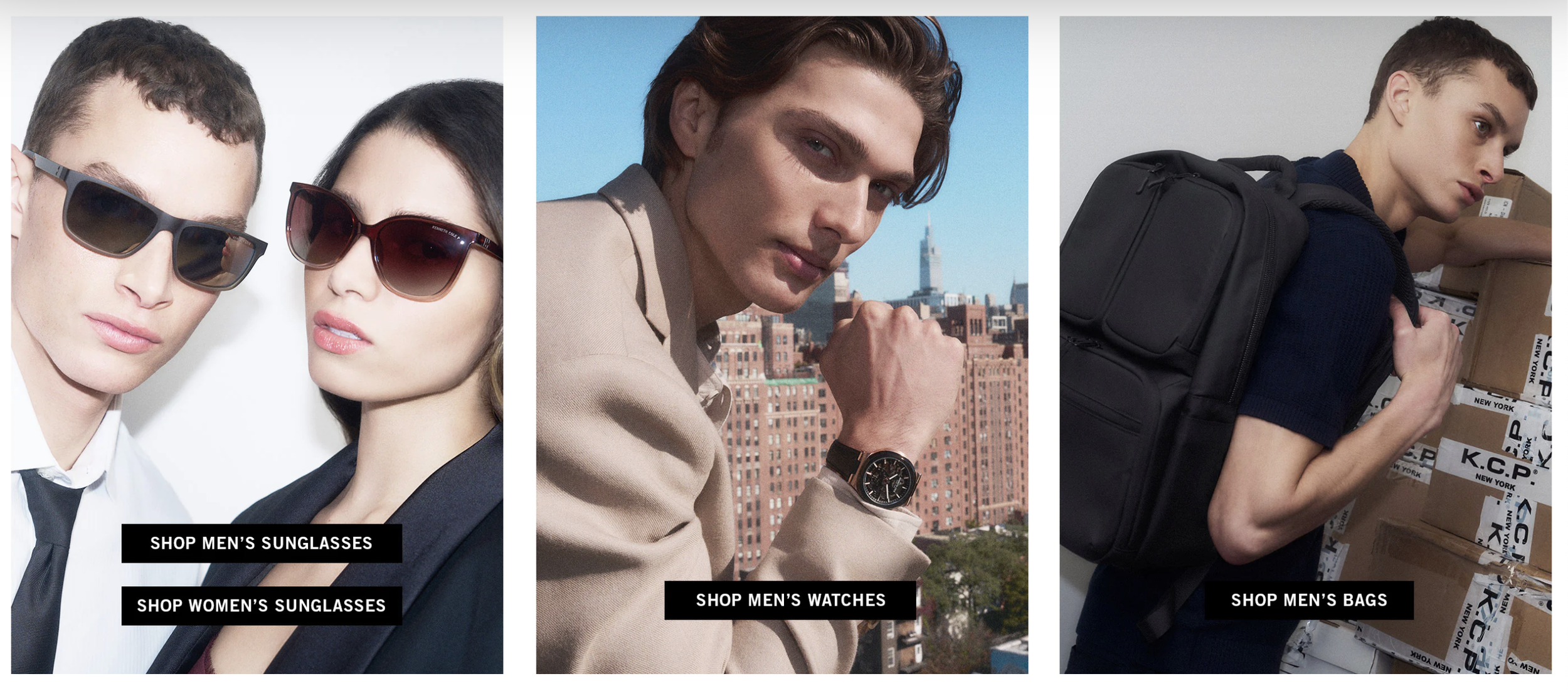  Kenneth Cole - site wide, social, web ed.  As seen on  Kenneth Cole Site , March 2024. 