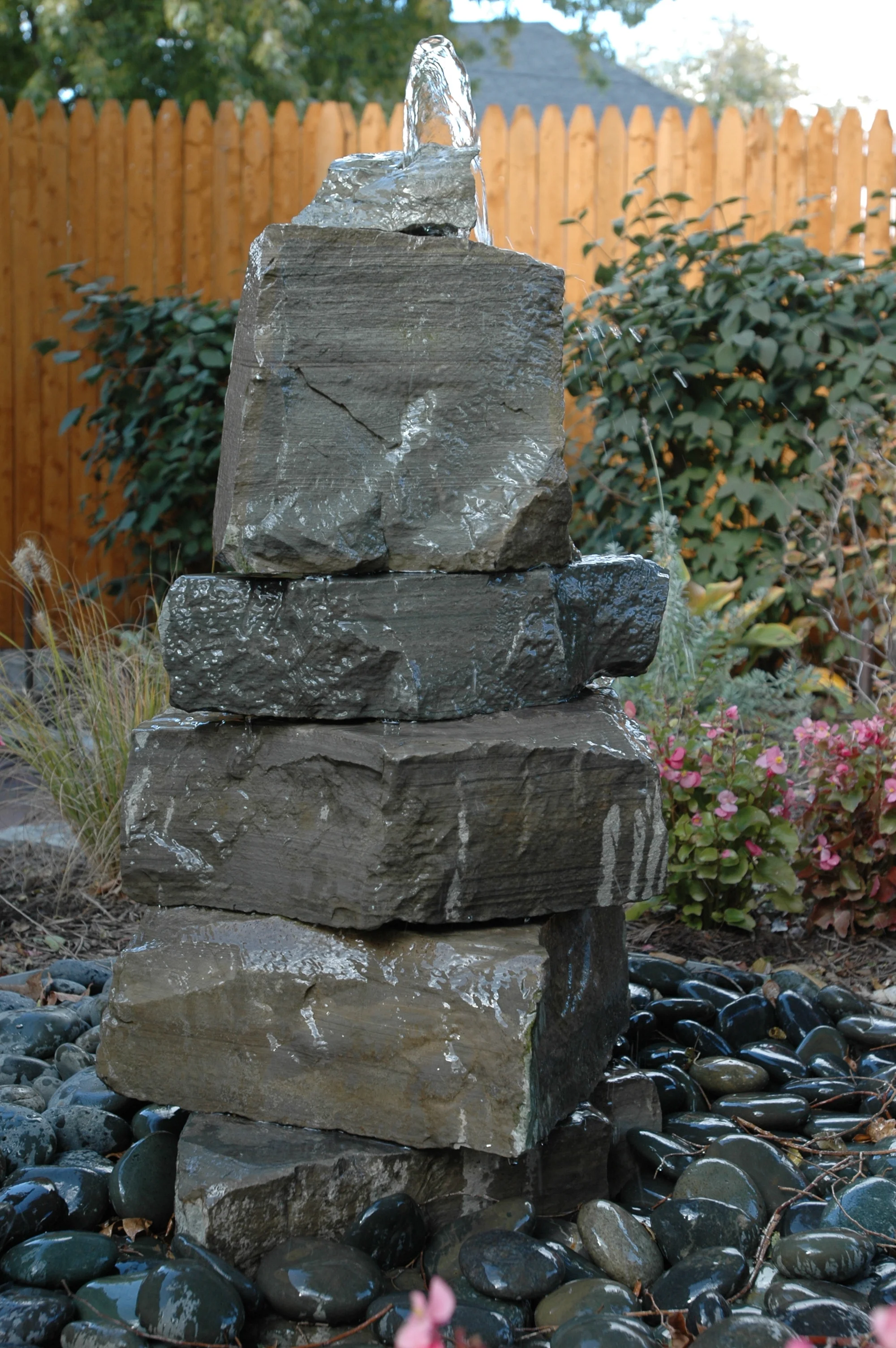 Stacked Stone Water Feature