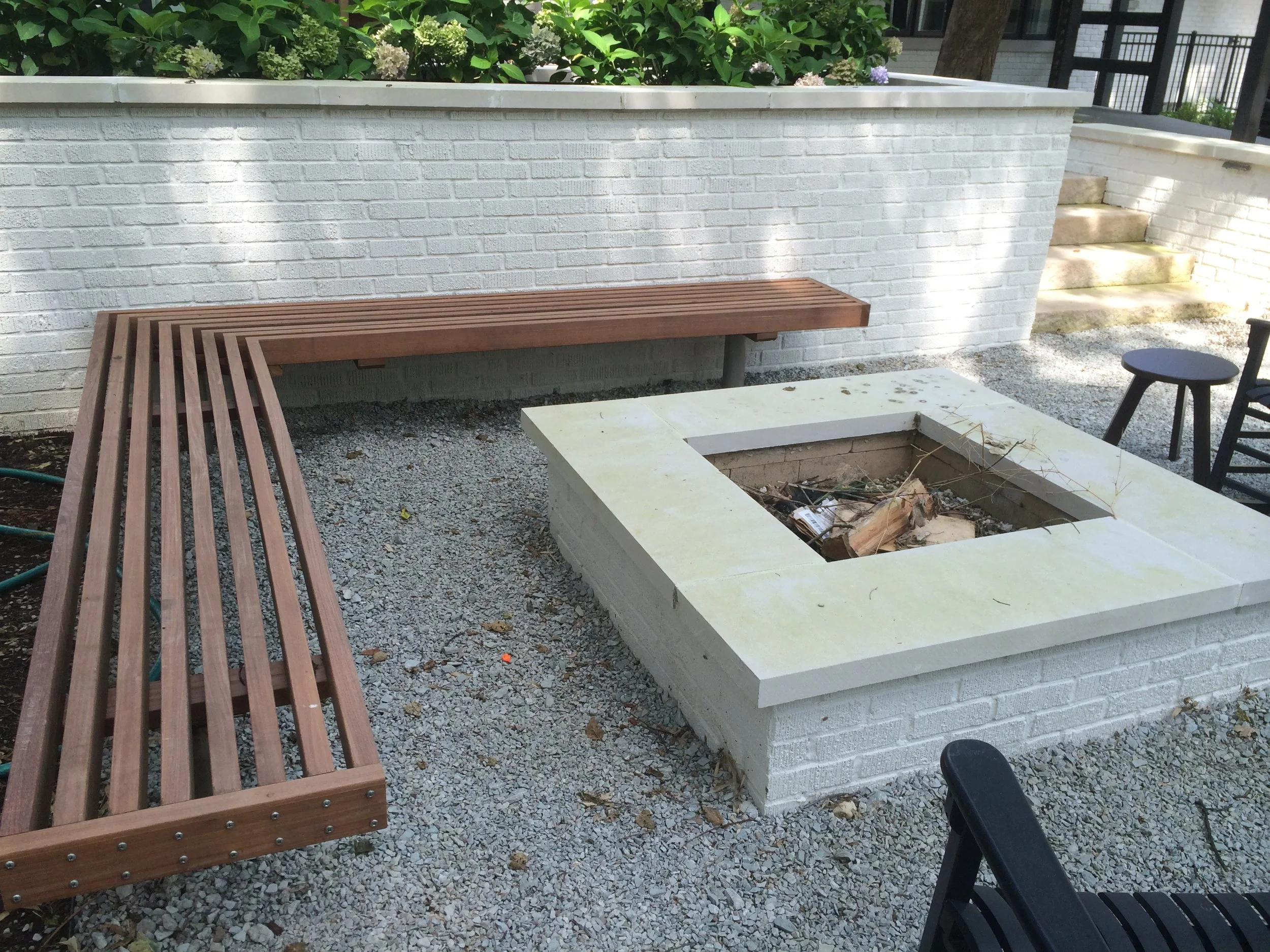 Painted Brick Fire Pit