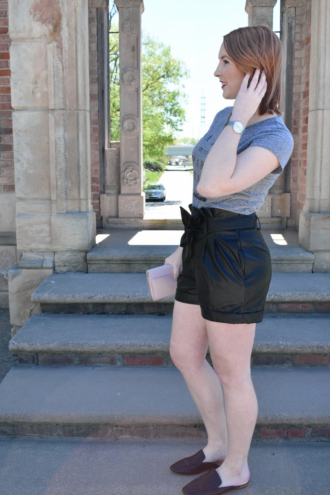 How To Wear (faux) Leather Shorts