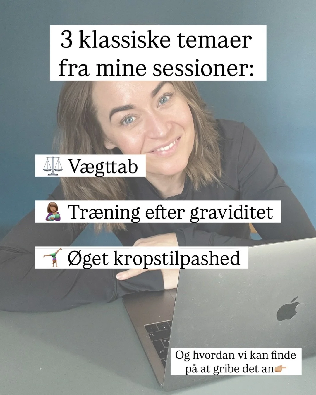 V&aelig;gttab, tr&aelig;ning efter graviditet og f&oslash;dsel samt &oslash;get kropstilpashed - og fokuspunkter til at gribe det an:

⚖️ Tema 1: V&aelig;gttab gennem sm&aring; vaner
👉🏼 Med respekt for tidligere kur-historik; reduktion over restrik