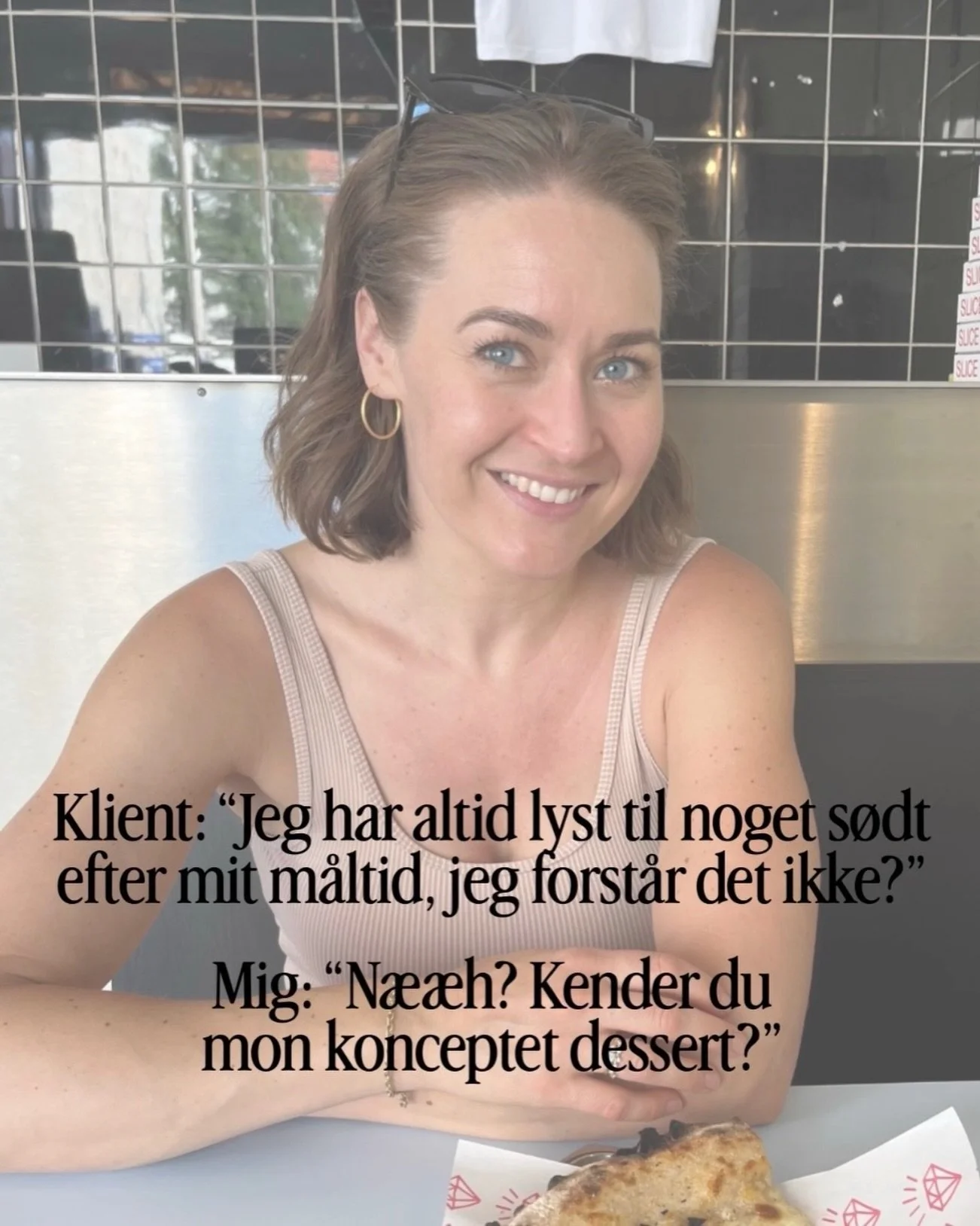 At have behov for eller lyst til noget s&oslash;dt efter aftensmaden er hverken unormalt eller forkert - det er et naturligt element i sensorisk m&aelig;thed.

Det vil sige, at din lyst til &eacute;n smag stiger, n&aring;r du spiser en anden.

For ek