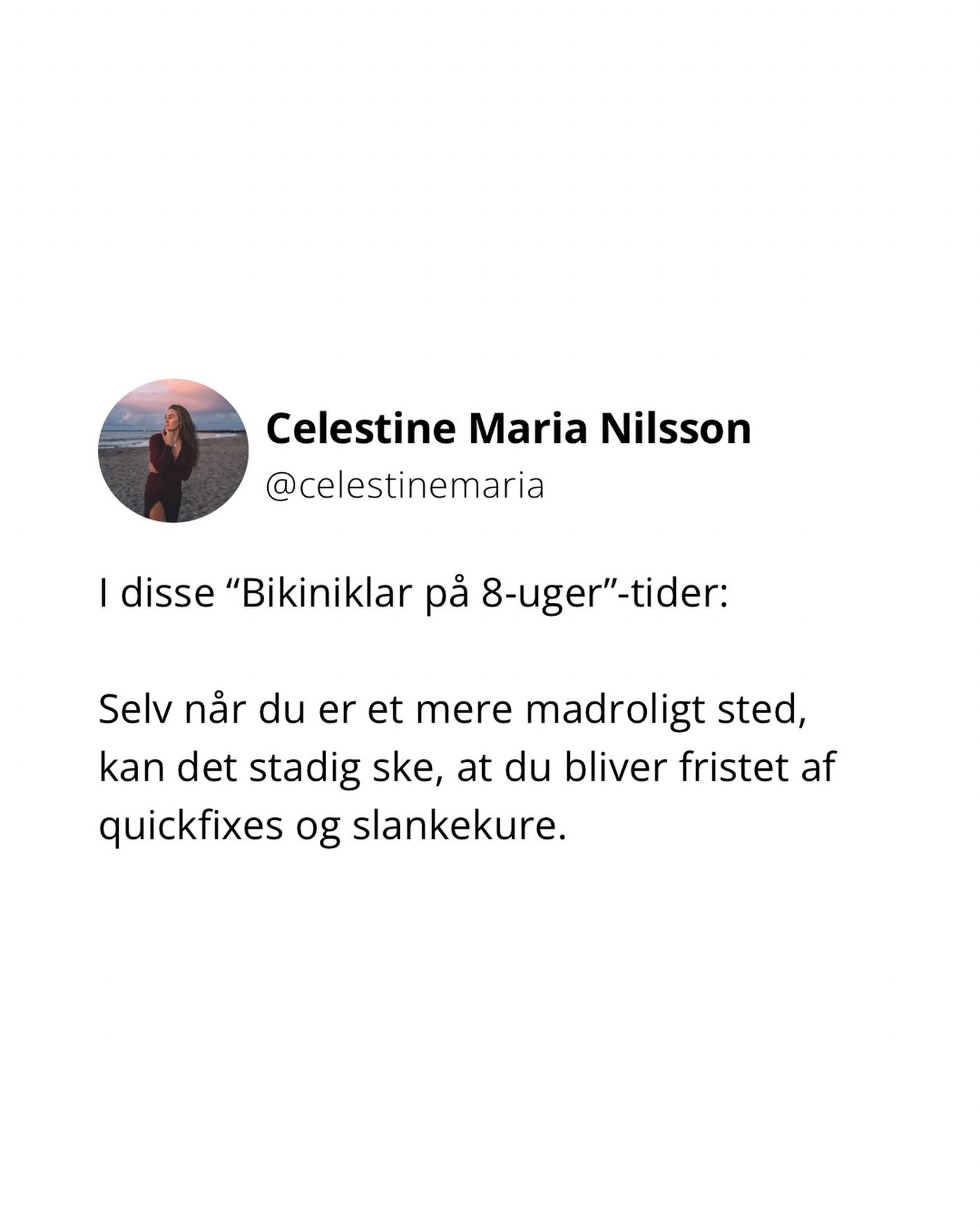 Selv n&aring;r du er et mere madroligt sted, kan det stadig ske, at du bliver fristet af quickfixes og sundhedstrends som faste eller longevity hacks.

Det betyder ikke, at du ikke har opn&aring;et madro eller er tilbage i gamle m&oslash;nstre, hvis 