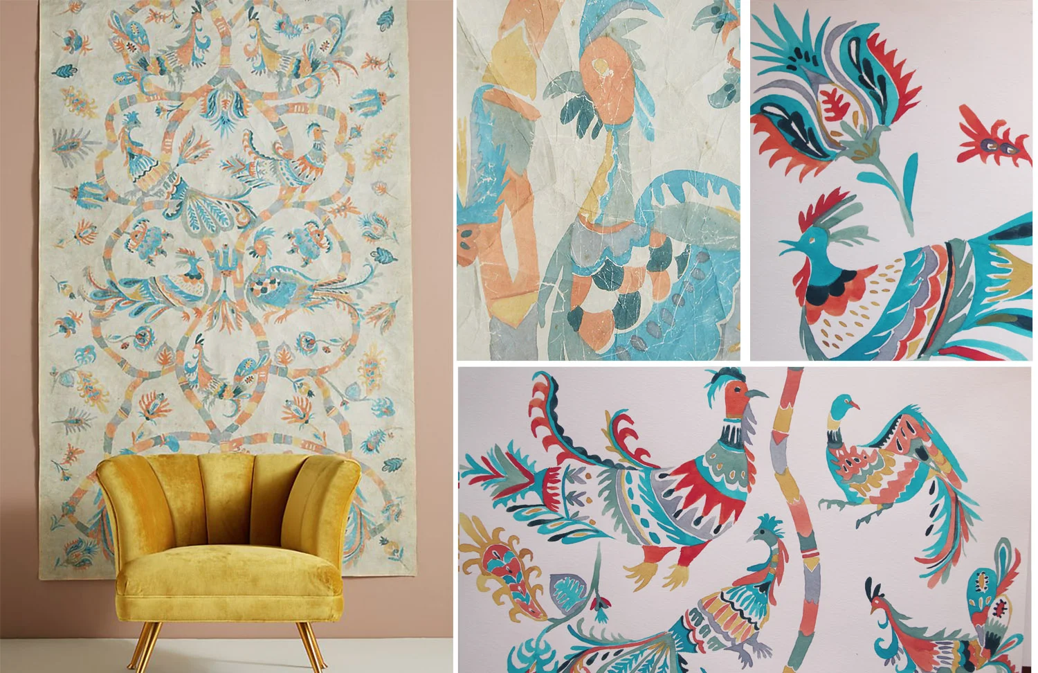 Anthropologie Home - Lily birds Tapestry - Spring 2018