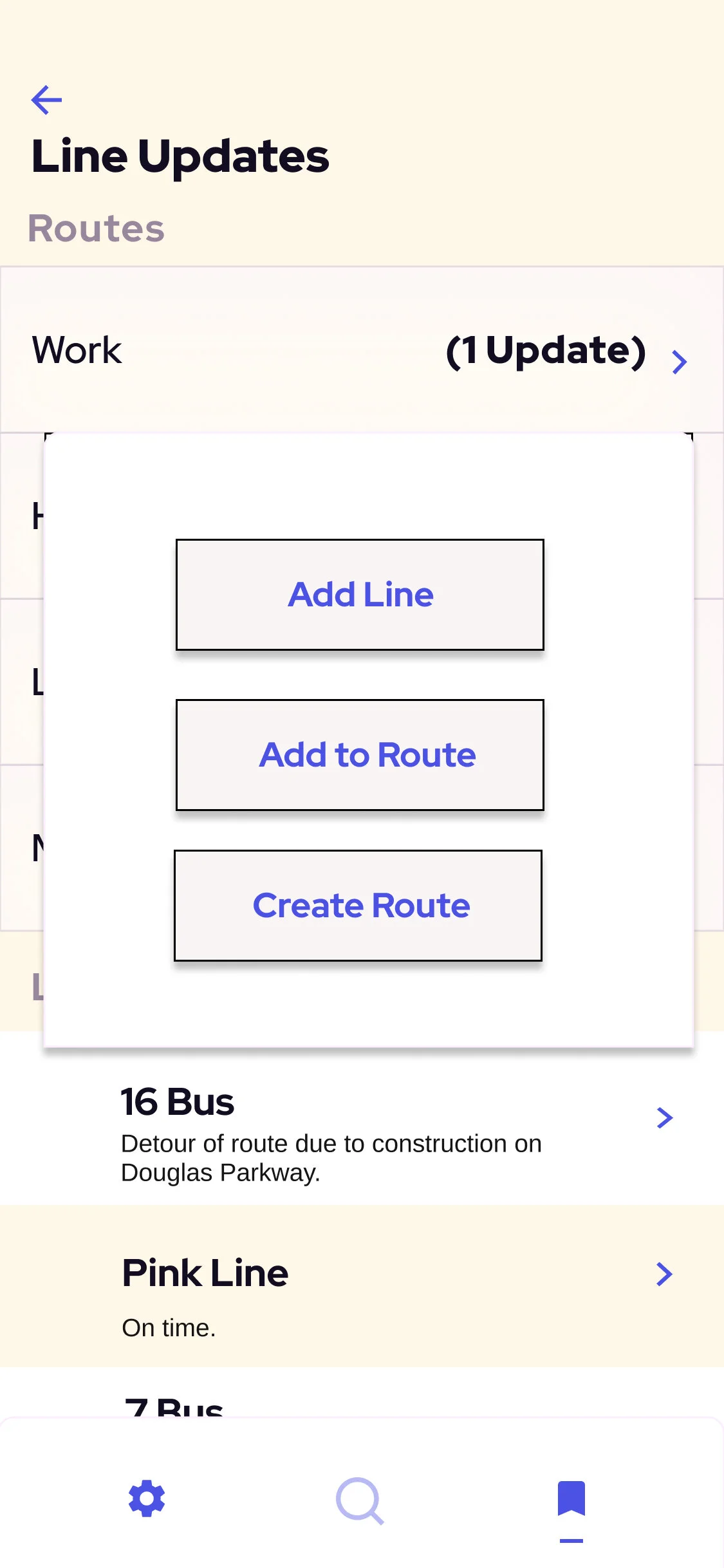 In addition to getting minute-by-minute tracking, Chi-Route allows for personalized Routes that reflect the user’s day to day commutes. Saving a new line to a new Route prompts a name writing with the vital information about the line in question hel…