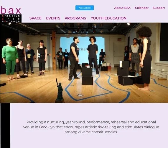 Screenshot of the initial low-fidelity prototype’s homepage.