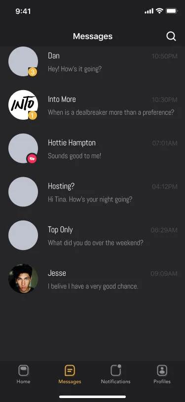 Frame showing the use of Into, Grindr’s publication, to send messages to users whose product usage reflects harmful bias in ethnic filters.