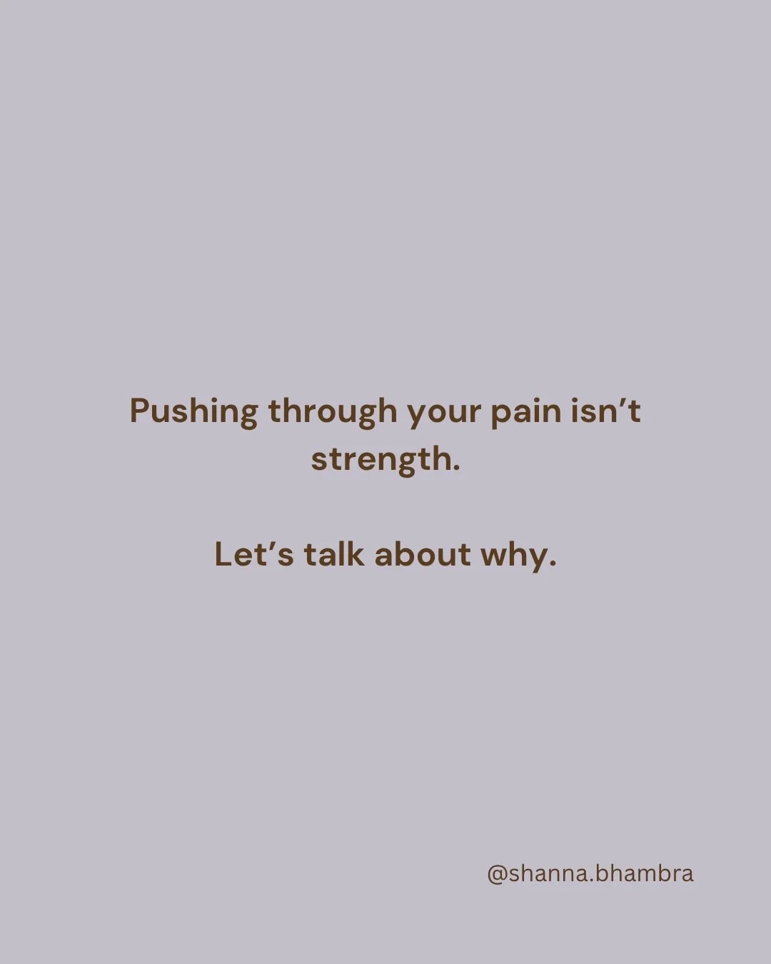 &ldquo;Just push through it&rdquo;

If you&rsquo;ve ever followed that advice and ended up worse off - you are NOT alone. And nor did you fail.

The push through it mentality is one of the most common and most damaging things I see in people living w