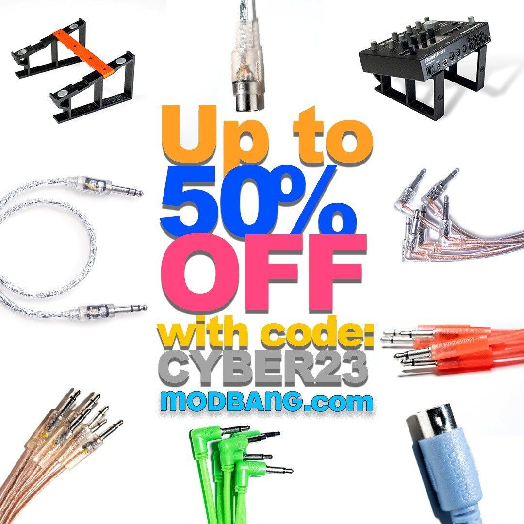CYBER SALE IS HERE! Use CODE: CYBER23 at checkout to get up to 50% off on select items. All cables and synth stands on sale. Link in bio.
.
.
.
#cybersale #synth #synthesizer #elektron #elektronaut #eurorack #modularsynth #modularsynthesizer #eurorac