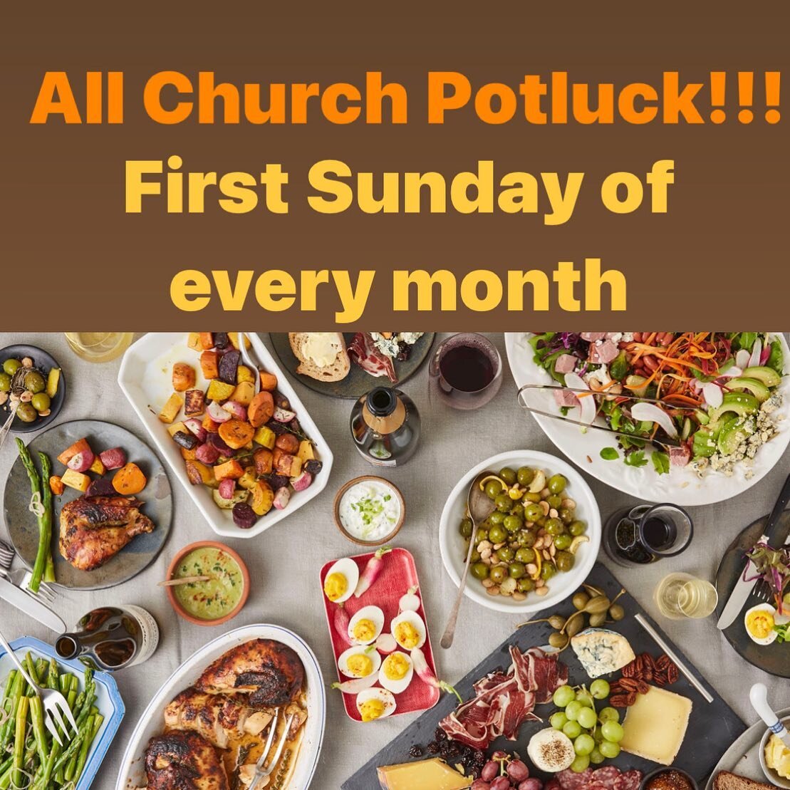 Immediately after service come and break bread with us!! A wonderful time for fellowship! 
DM to find out why you could bring!!!