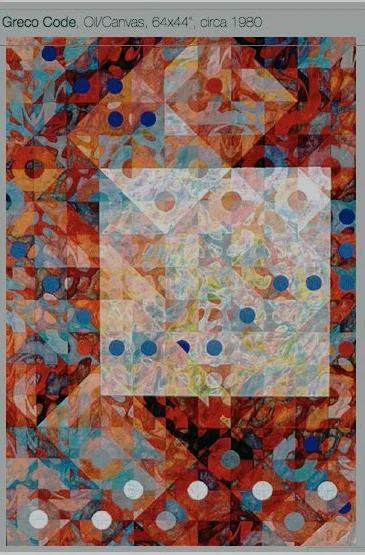 Greco Code 64” x 44” oil on canvas