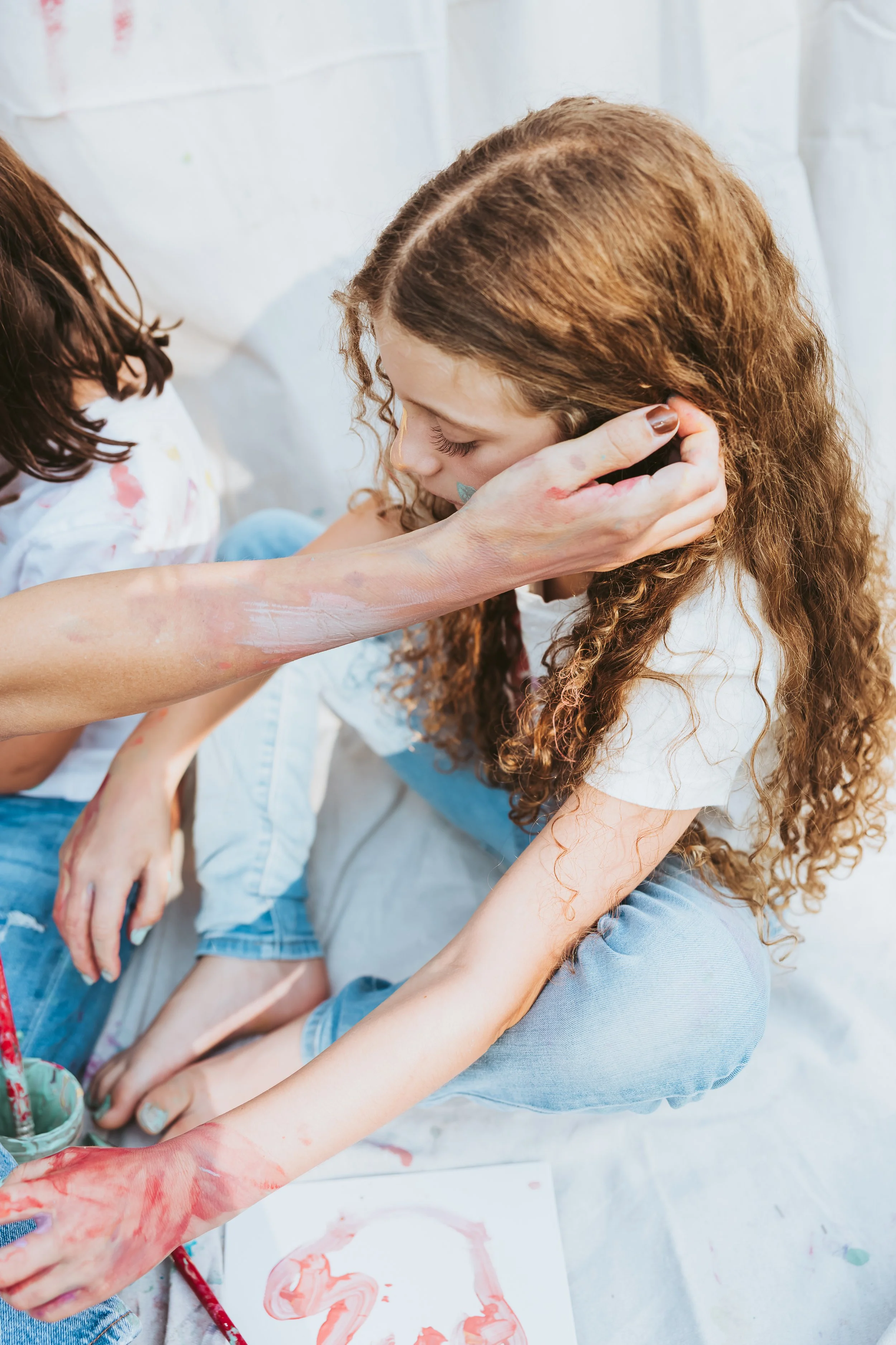 Mother daughter moments in creative, emotive, art photoshoot in Calgary Alberta with Maxine LaGarde Photography.