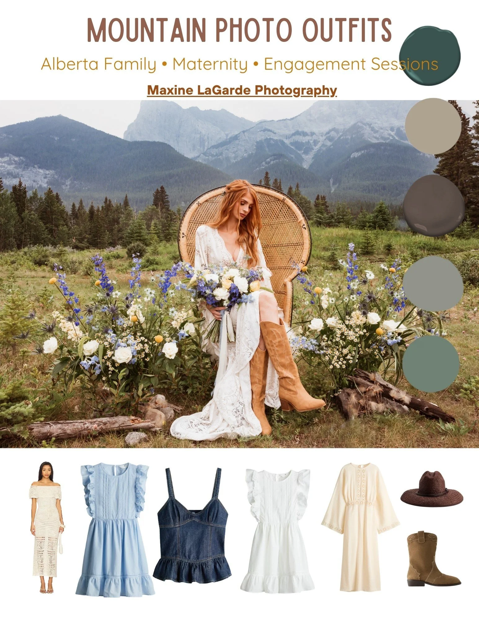Mountain style guide for family, maternity and engagement photos in Banff, Canmore and Kananaskis Alberta.