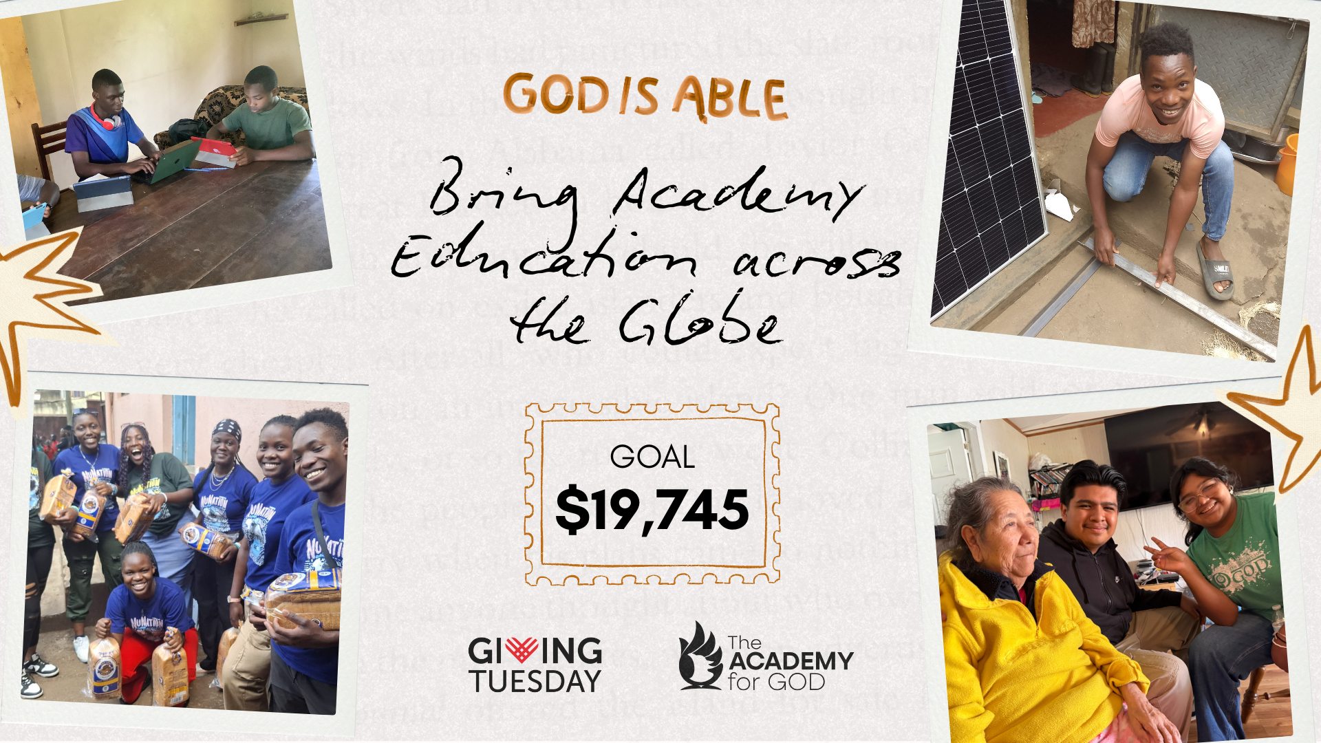 God is Able: Help Us Extend Academy Education Across Borders
