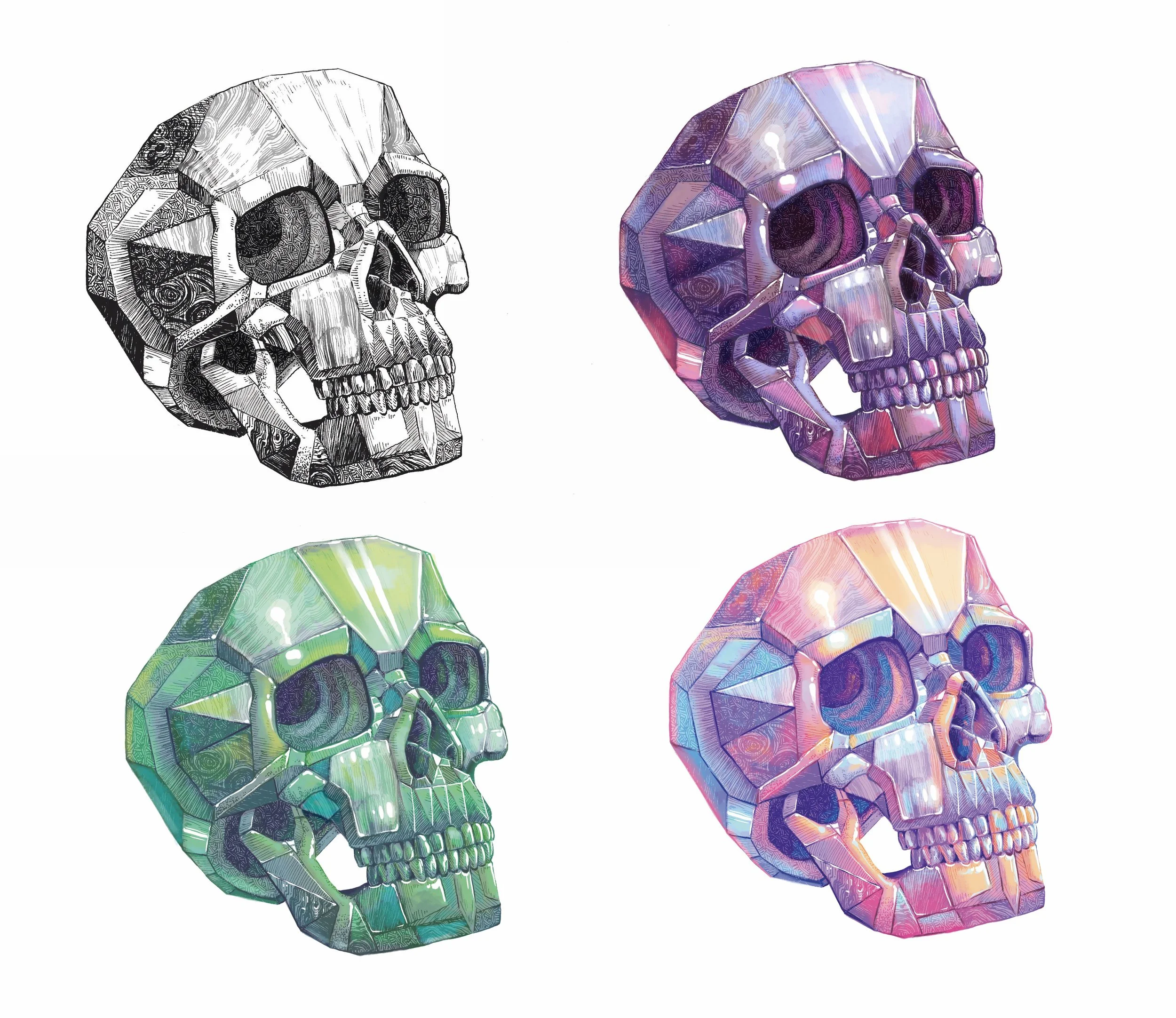 Opal Skulls