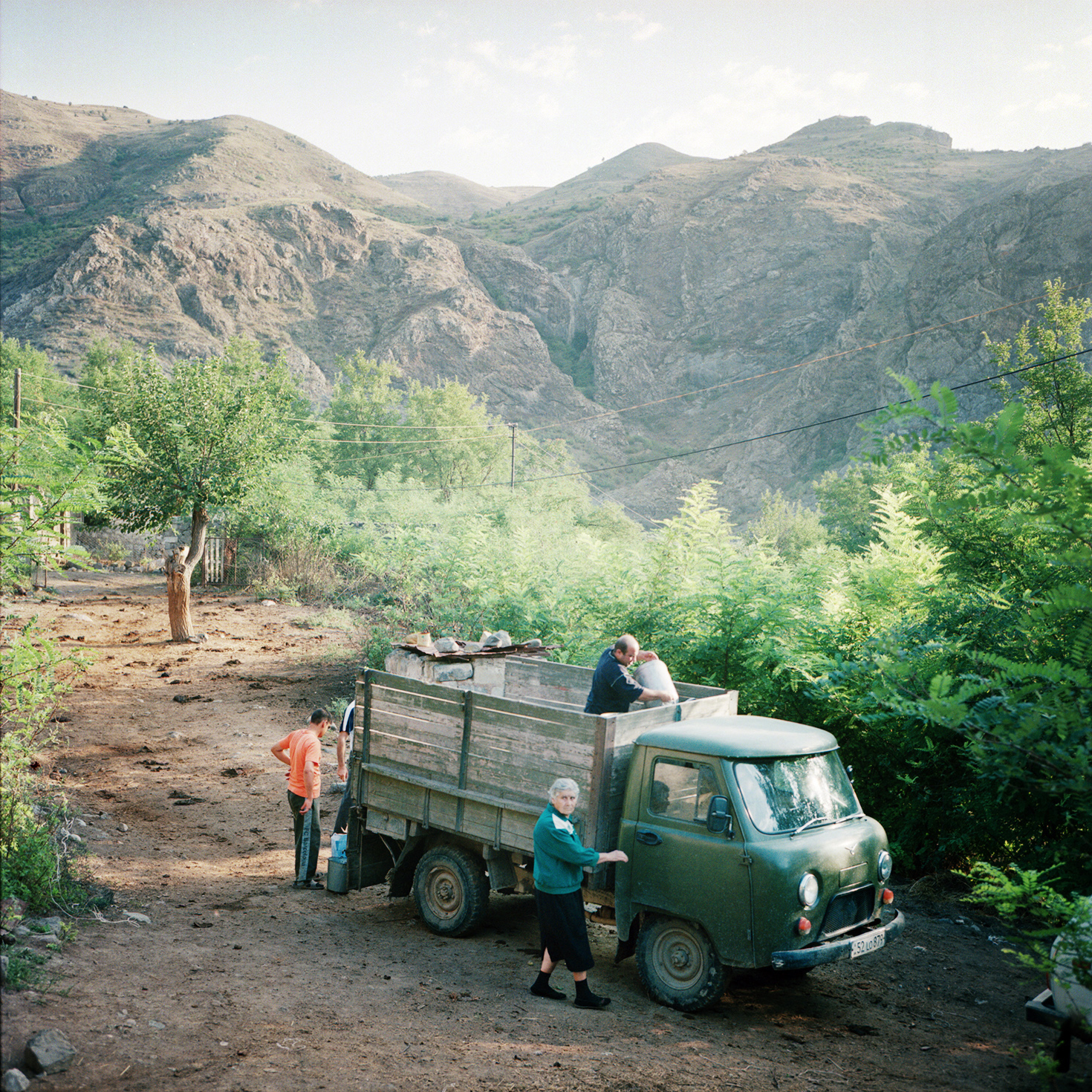  The truck collecting milk in isolated villages in the mountains of Kashatagh (Lachin) province, close to the border with Armenia. 
