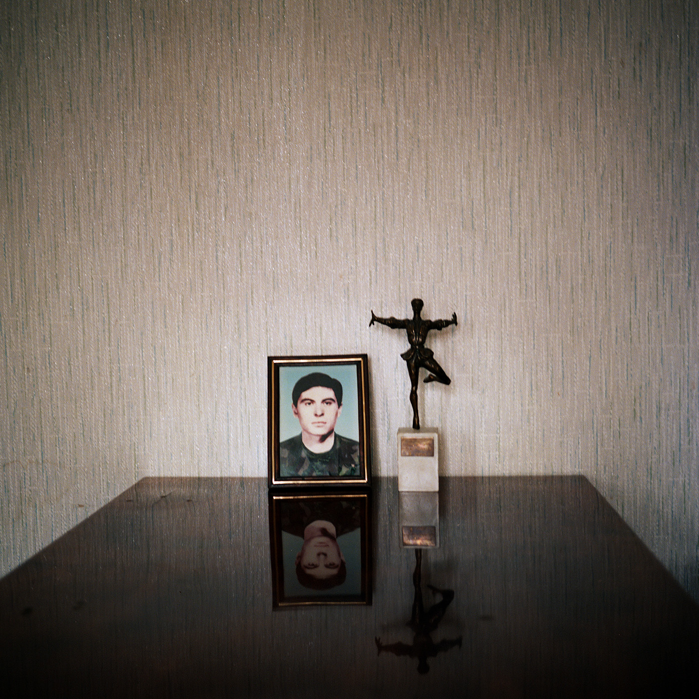   Picture of a soldier, a georgian from Abkhazia, in the apartment of his father who lives now in Rustavi, a city in Tbilissi suburb. He died during the fight against the Abkhazs during the war between Abkhazia and Georgia. 
