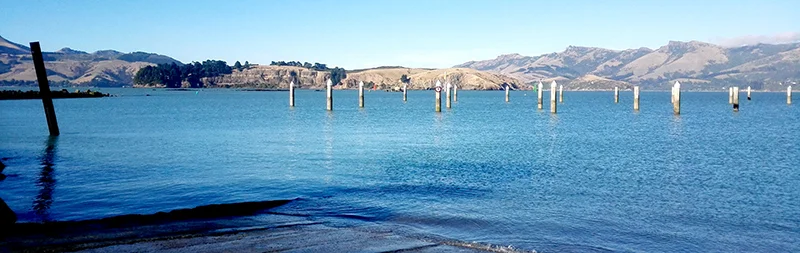 The view of Quail Island from Naval Point, Lyttelton - a good boat ramp to leave from