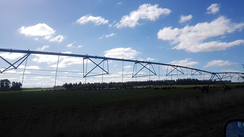 We saw these irrigators everywhere driving through the Canterbury plains and the Mackenzie Country. Some of them are a kilometre long or more.
