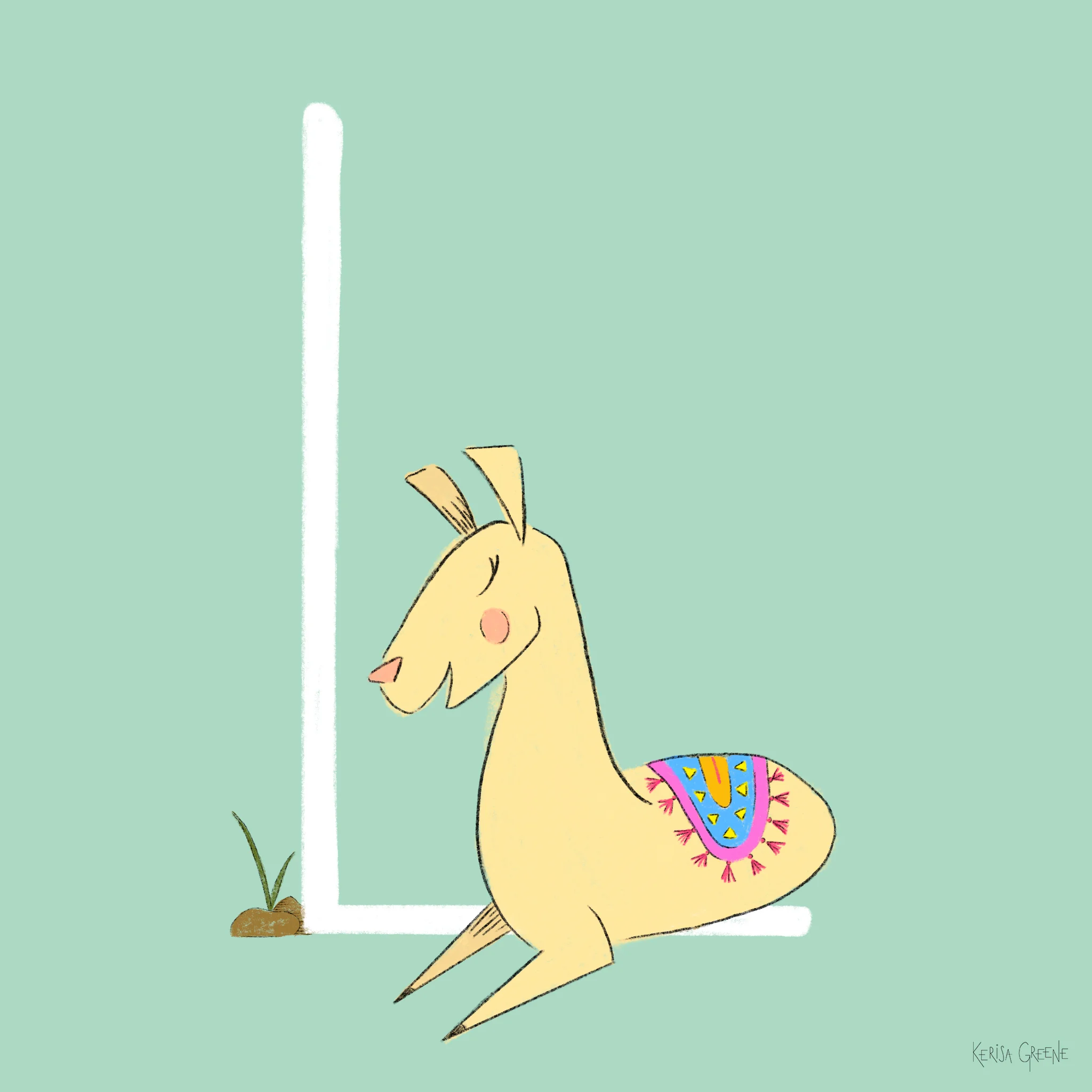 L is for Llama Fun fact: They don’t bite but they spit when they’re agitated and their poop is odorless!