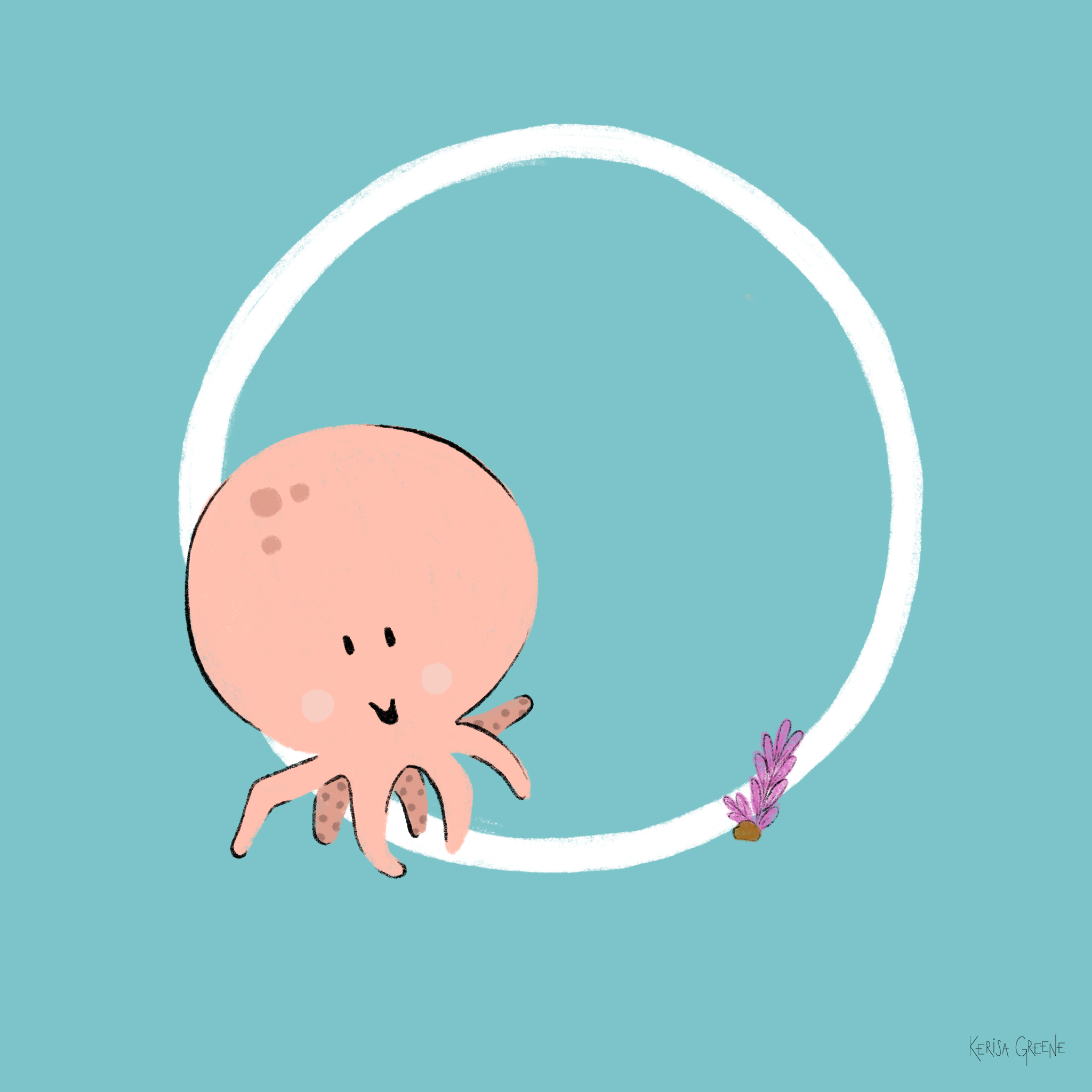 O is for Octopus Other than having eight legs these cuties also have three hearts and blue blood!