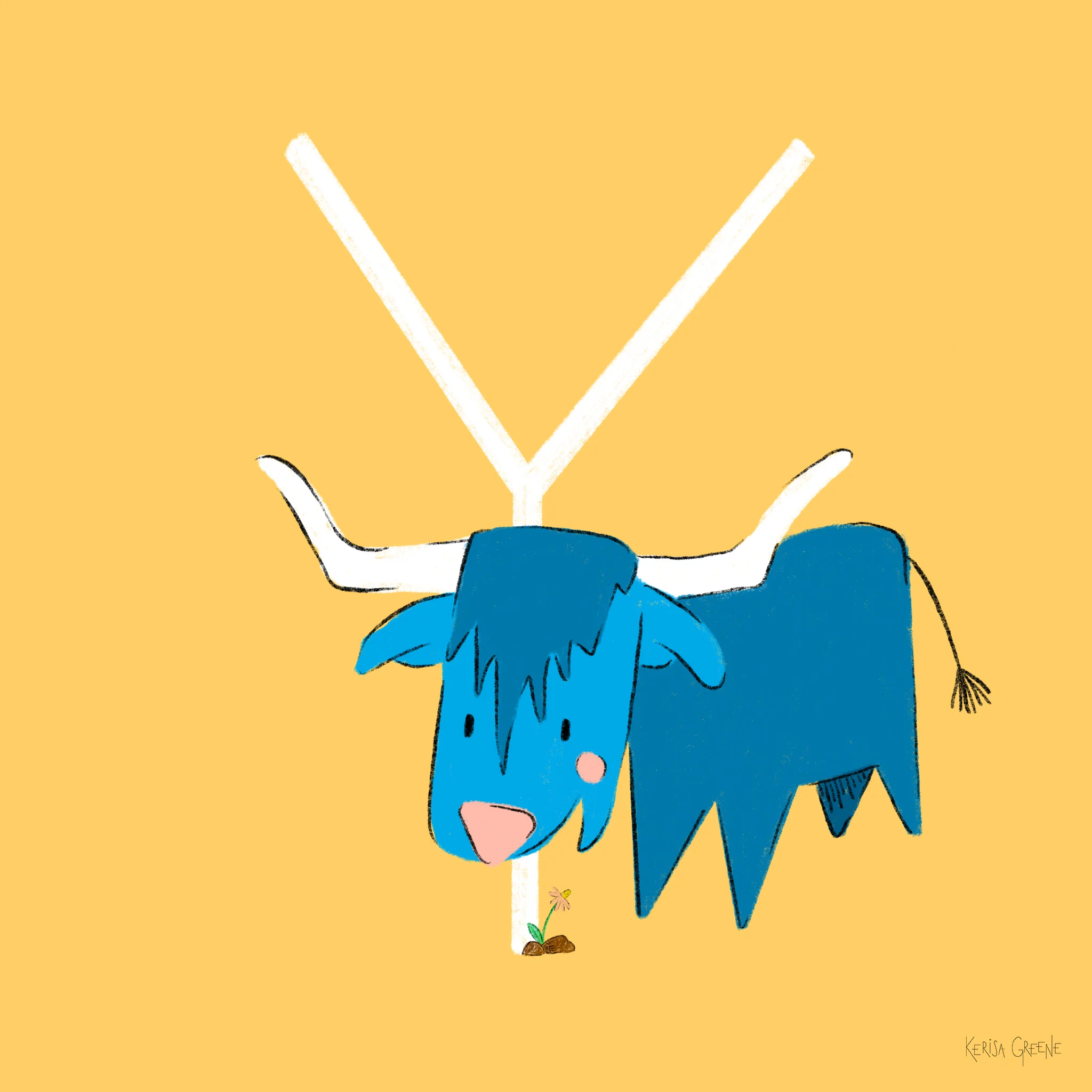 Y is for Yak⠀ These sweet animals are the highest-dwelling mammal in the world.