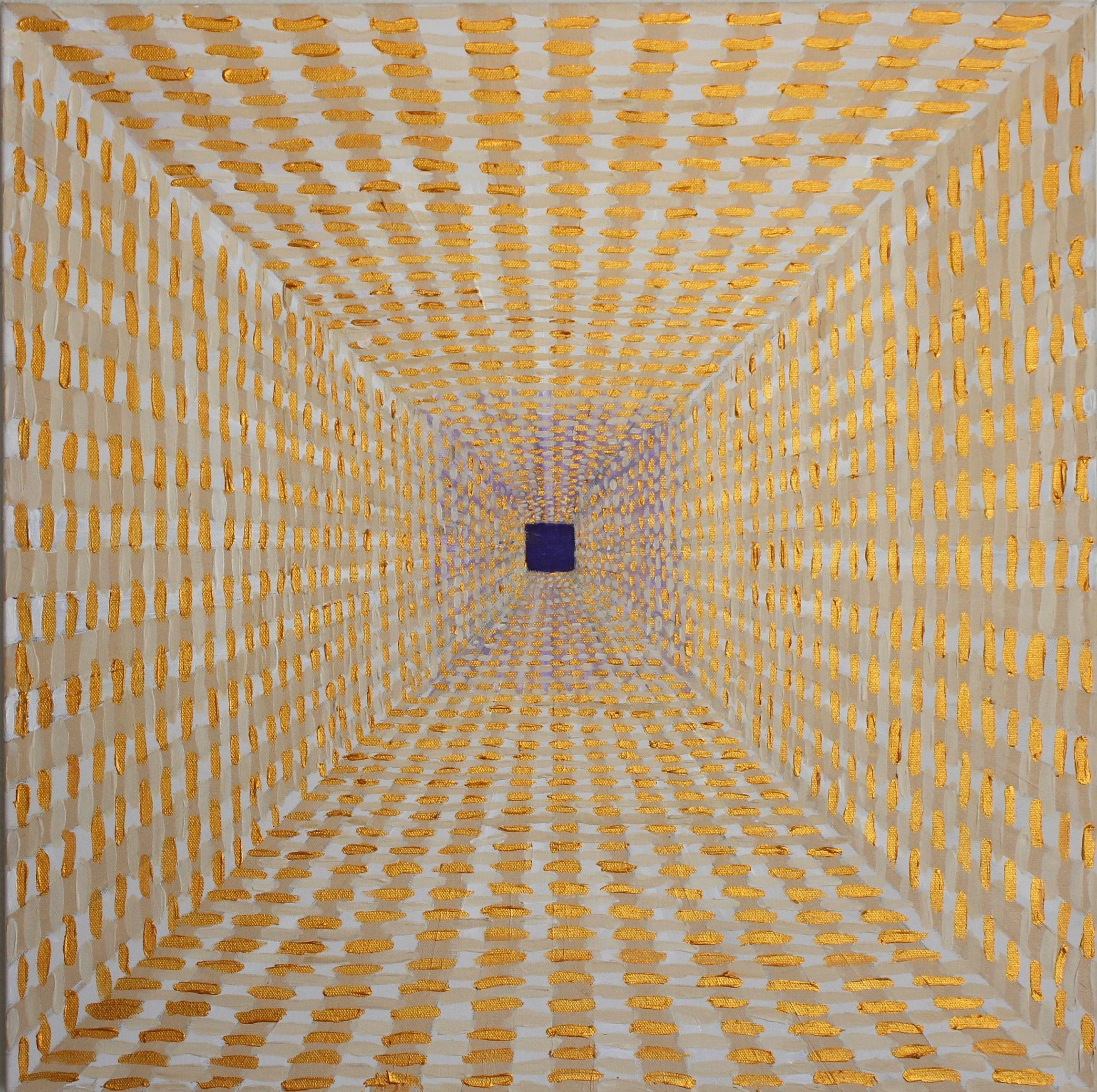 abstract painting woven by audrey smith