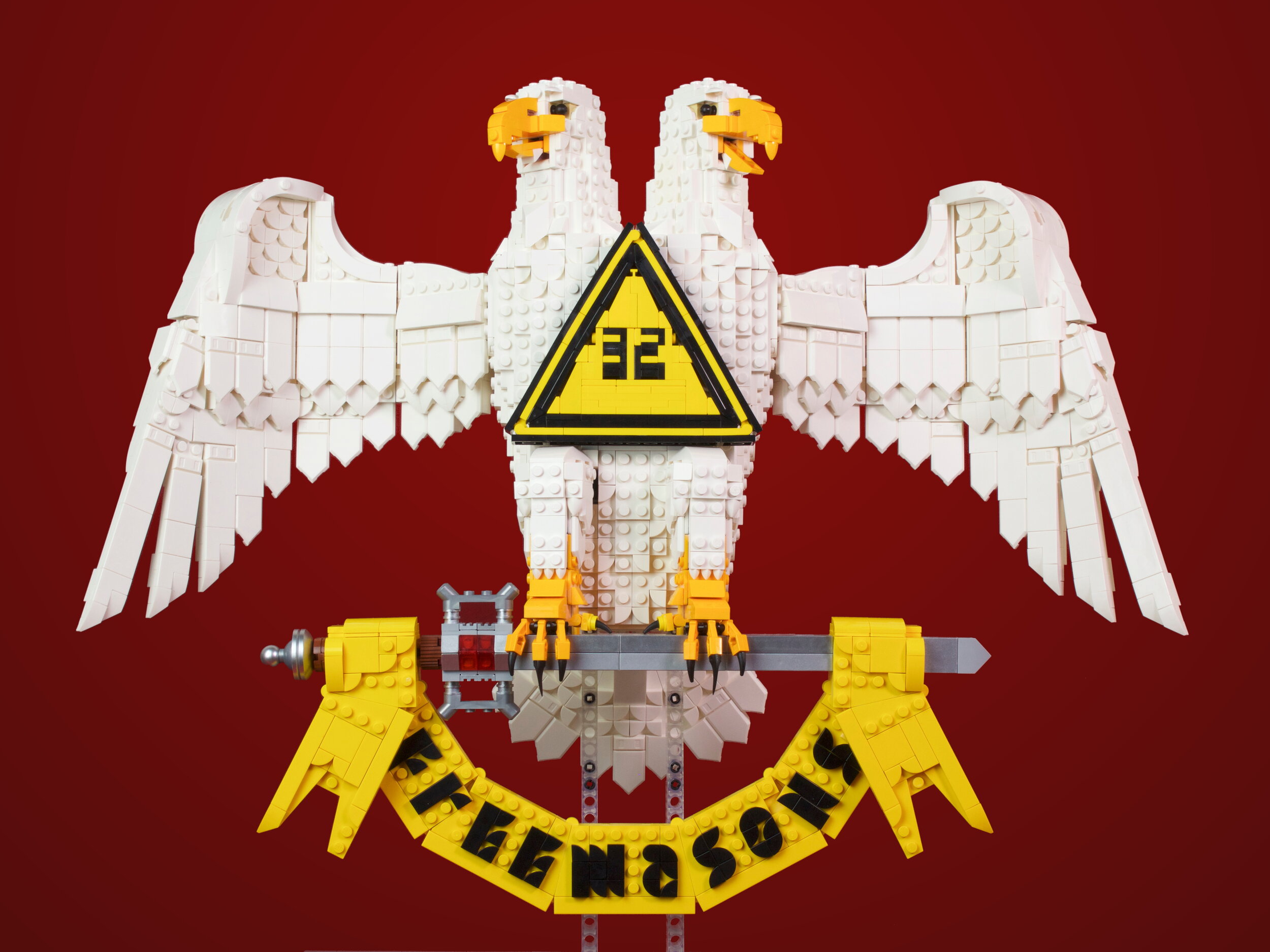 33rd Degree Eagle Emblem Flat No Post 
