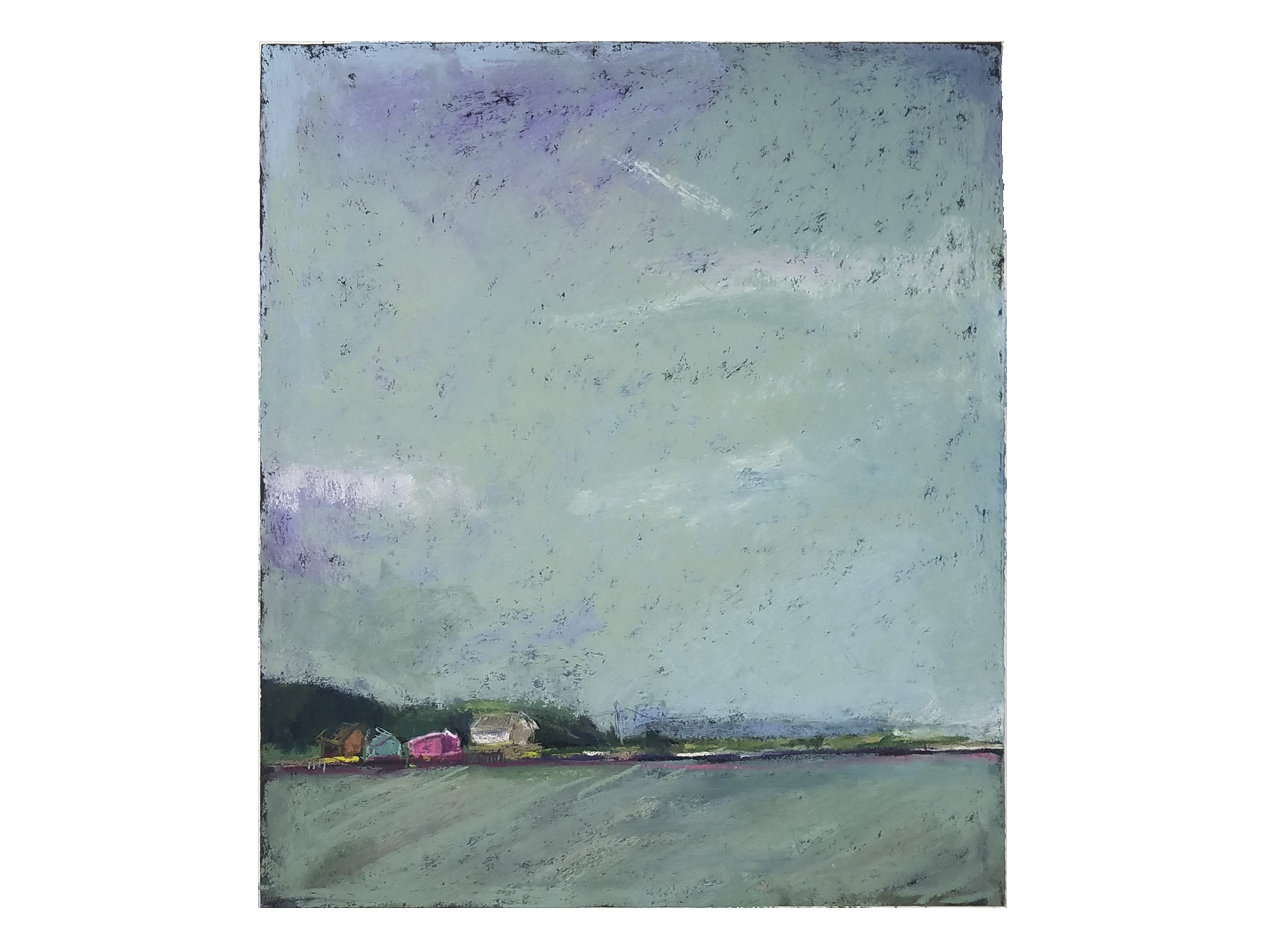 Napeague Shacks 16x18 Pastel On Paper