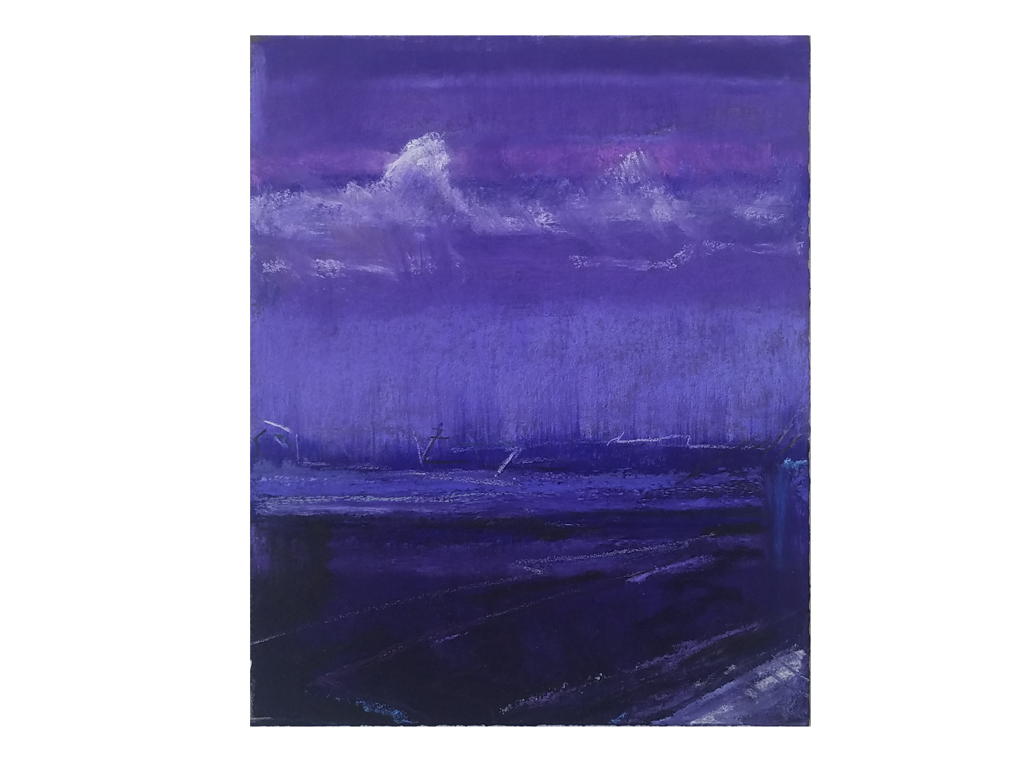 Violet Storm 8x10 Pastel On Paper