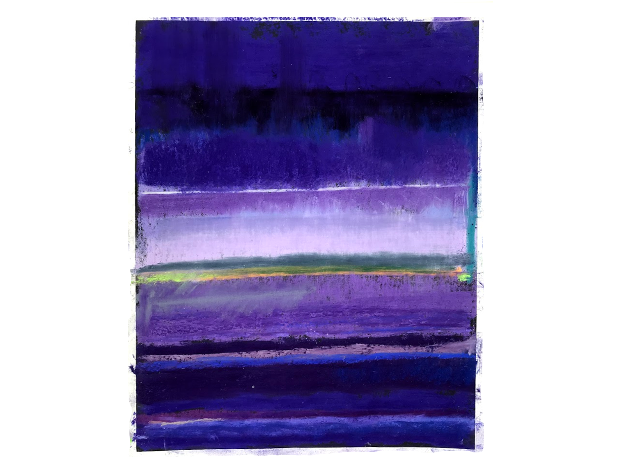 Violet Stripe 9x12 Pastel On Paper