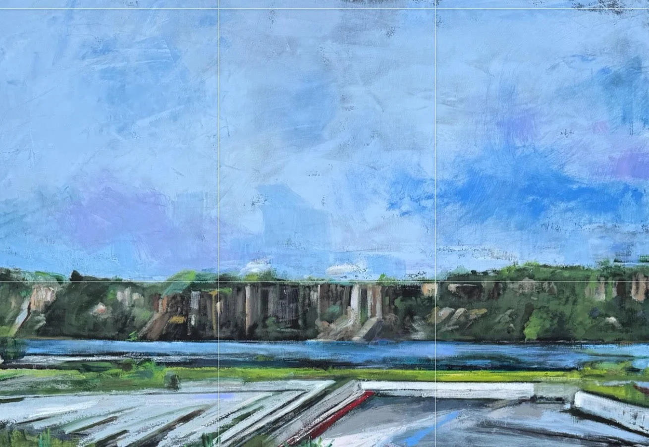  Hastings Waterfront View  24×36  Oil on Panel 