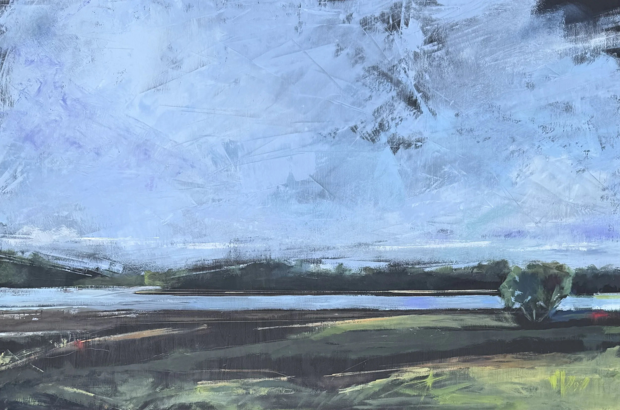  Early Morning Bay  24×36  Oil on Panel 