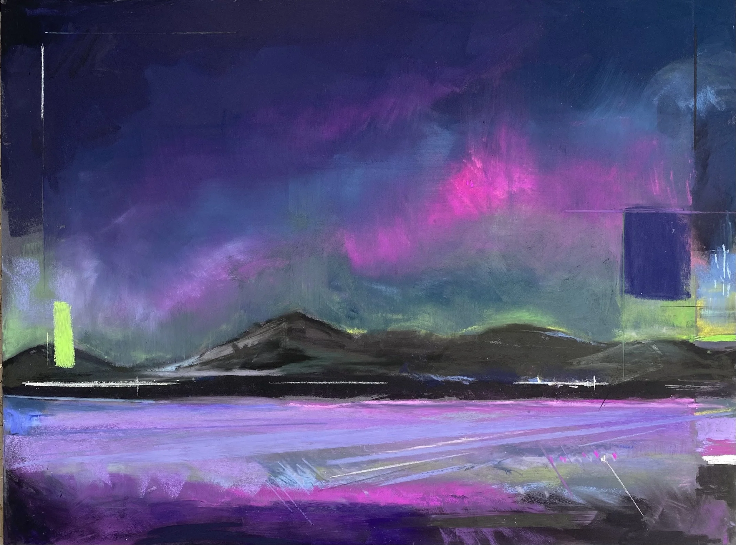  Aurora 2  18×24  Pastel on Board 