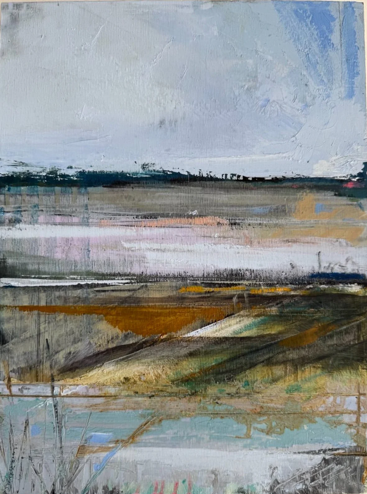  Marsh Reset  9×12  Oil on Board 