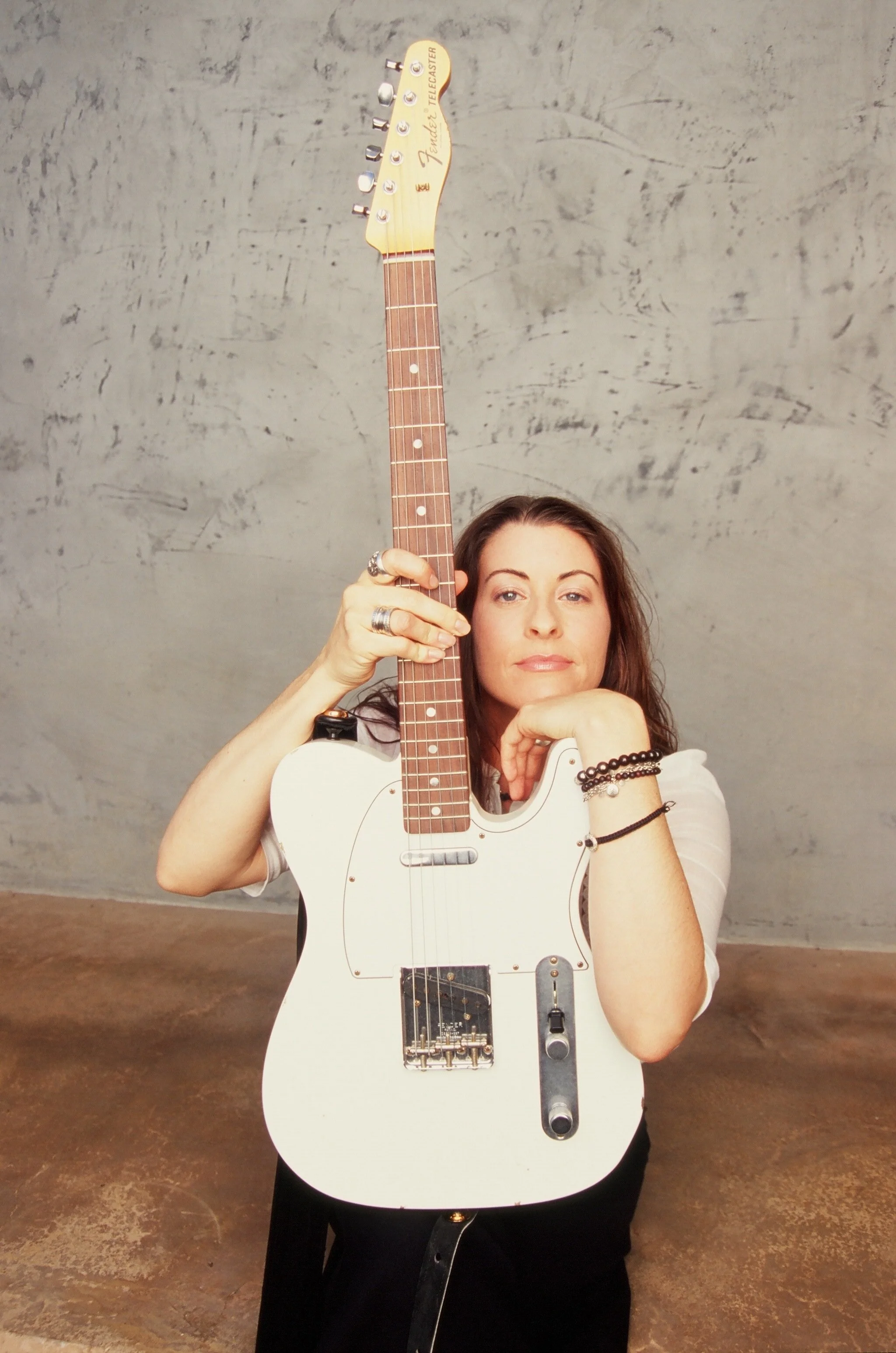 Connie Hunt White Tele Now by Jim Shea